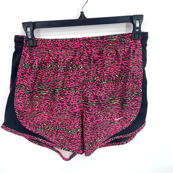 Nike Leopard Print Pink Dri Fit Shorts // S - Picture 1 of 12